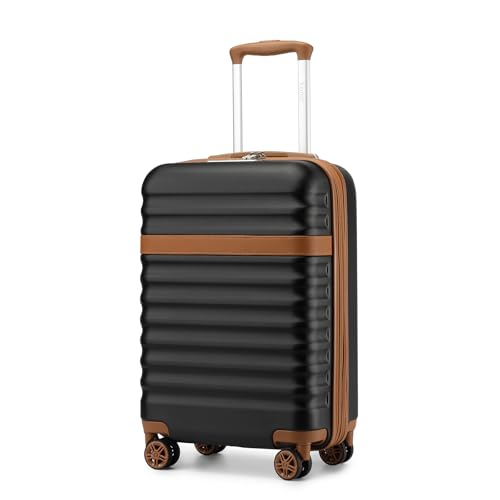Kono Carry On Luggage 22x14x9 Expandable 20Inch Hardshell TSA Lock Black