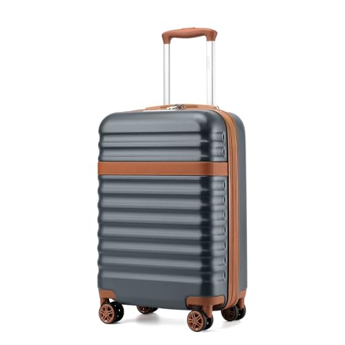 Kono Carry On Luggage 22x14x9 Expandable 20Inch Hardshell TSA Lock Grey